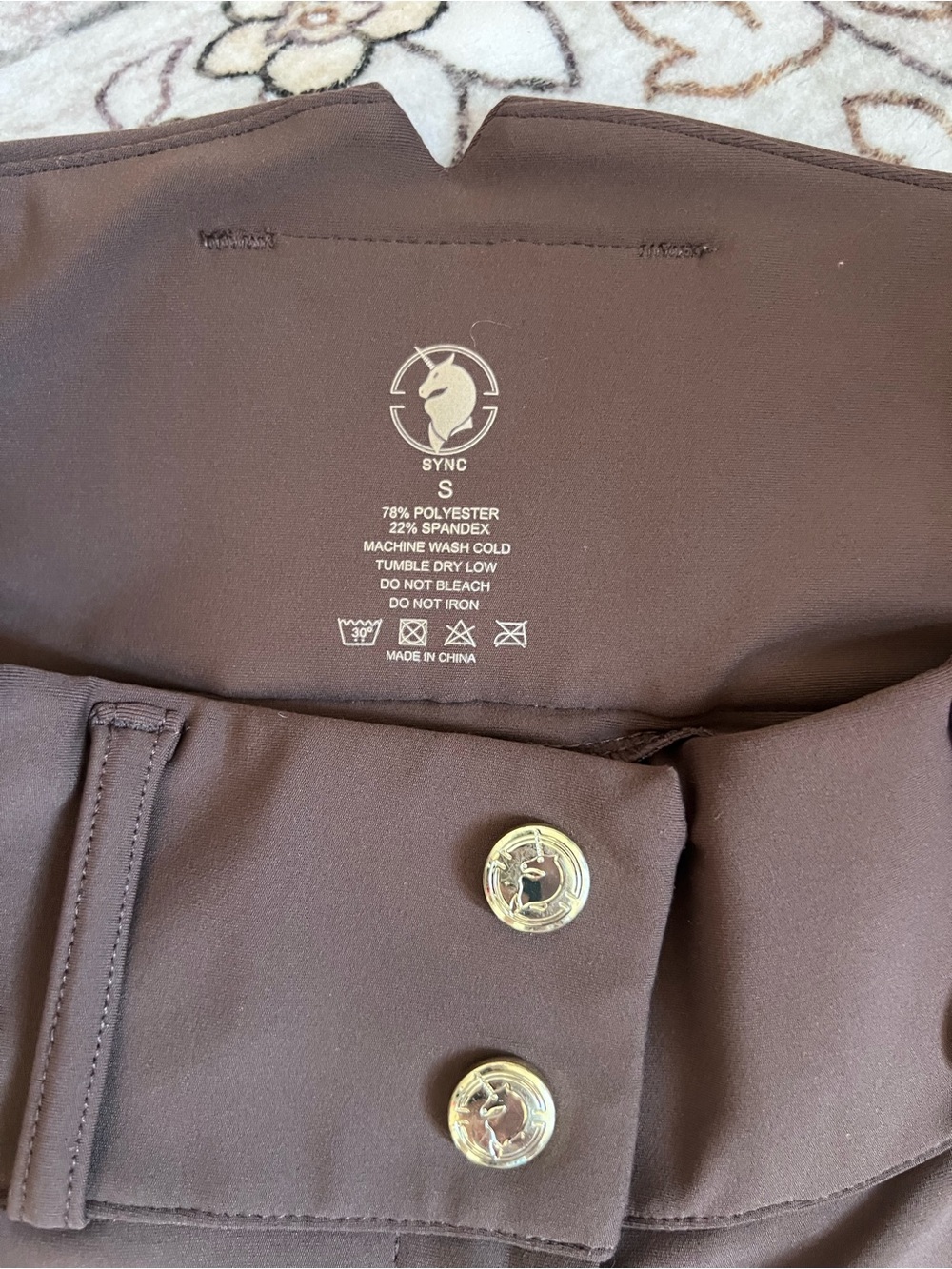 Brown Equestrian Grip Riding Tights - Picture 2 of 9